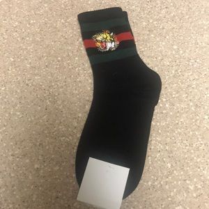 Gucci striped socks with Tiger black/red/green